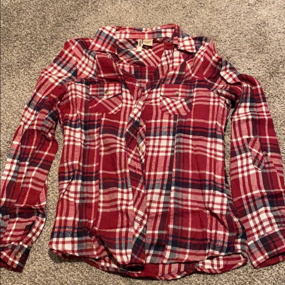 Red White and Blue flannel